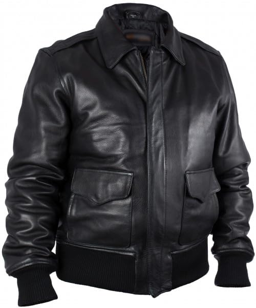 RAF Aviator WWII Men's A2 Military Cockpit Pilot Vintage Real Leather Bomber Jacket for Men